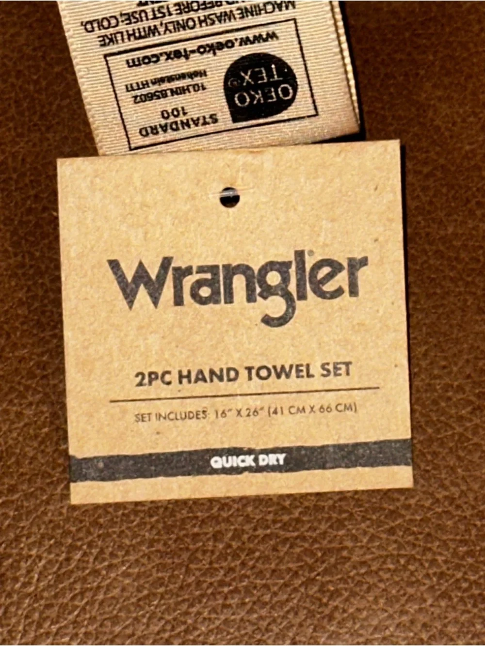 NEW Wrangler Green Western Aztec 2 Piece Hand Towel Set 16